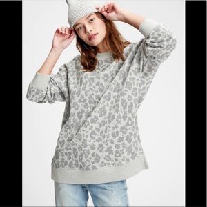 GAP animal print crew neck tunic NWT